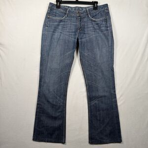 Earnest Sewn Hefner 06 Jeans Womens 31 Bootcut Low Rise Dark Wash Y2K USA Made